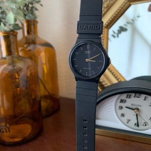 Black and gold Casio watch